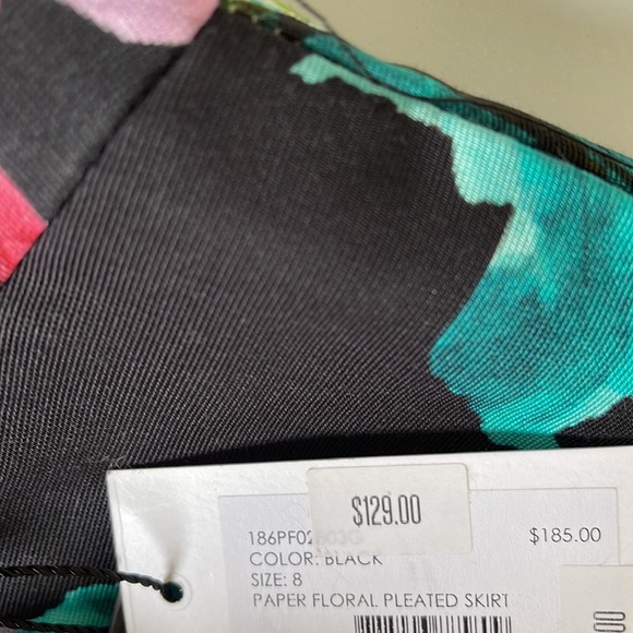 MILLY MINIS FLORAL PRINT COTTON BLEND OTTOMAN SKIRT size 8 - Picture 5 of 7